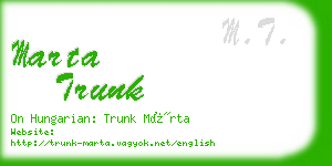 marta trunk business card